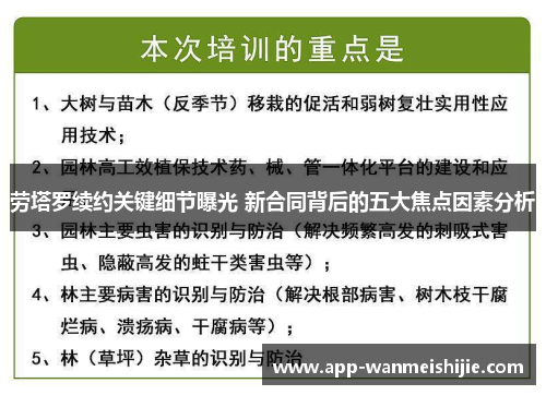 劳塔罗续约关键细节曝光 新合同背后的五大焦点因素分析