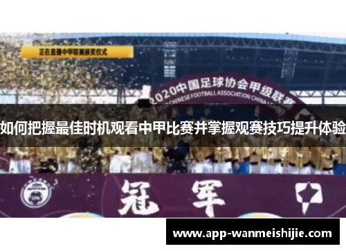 如何把握最佳时机观看中甲比赛并掌握观赛技巧提升体验